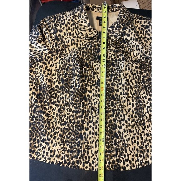 Ingredients Animal Spotted Print Four Button Swing Jacket Sz 1X - Picture 8 of 9
